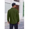 imageCOOFANDY Mens Dress Shirts Long Sleeve Regular Fit Formal Shirts Business Casual Button Down ShirtsArmy Green