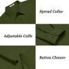 imageCOOFANDY Mens Dress Shirts Long Sleeve Regular Fit Formal Shirts Business Casual Button Down ShirtsArmy Green
