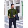imageCOOFANDY Mens Dress Shirts Long Sleeve Regular Fit Formal Shirts Business Casual Button Down ShirtsArmy Green