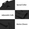imageCOOFANDY Mens Dress Shirts Long Sleeve Regular Fit Formal Shirts Business Casual Button Down ShirtsBlack