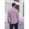 imageCOOFANDY Mens Dress Shirts Long Sleeve Regular Fit Formal Shirts Business Casual Button Down ShirtsLavender