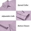 imageCOOFANDY Mens Dress Shirts Long Sleeve Regular Fit Formal Shirts Business Casual Button Down ShirtsLavender