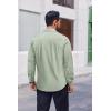 imageCOOFANDY Mens Dress Shirts Long Sleeve Regular Fit Formal Shirts Business Casual Button Down ShirtsLight Green