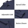 imageCOOFANDY Mens Dress Shirts Long Sleeve Regular Fit Formal Shirts Business Casual Button Down ShirtsNavy Blue