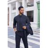 imageCOOFANDY Mens Dress Shirts Long Sleeve Regular Fit Formal Shirts Business Casual Button Down ShirtsNavy Blue