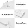 imageCOOFANDY Mens Dress Shirts Long Sleeve Regular Fit Formal Shirts Business Casual Button Down ShirtsWhite