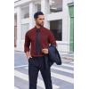 imageCOOFANDY Mens Dress Shirts Long Sleeve Regular Fit Formal Shirts Business Casual Button Down ShirtsWine Red
