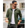 imageCOOFANDY Mens Flannel Shirts Long Sleeve Button Down Shirt Casual Plaid Shirts with PocketArmy Green
