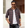 imageCOOFANDY Mens Flannel Shirts Long Sleeve Button Down Shirt Casual Plaid Shirts with PocketCedarwood Plaid