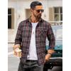 imageCOOFANDY Mens Flannel Shirts Long Sleeve Button Down Shirt Casual Plaid Shirts with PocketCedarwood Plaid
