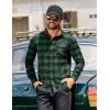 imageCOOFANDY Mens Flannel Shirts Long Sleeve Button Down Shirt Casual Plaid Shirts with PocketGreen Black Plaid