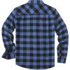 imageCOOFANDY Mens Flannel Shirts Long Sleeve Casual Plaid Shirt for Men Button Up Shirt Jackets with PocketBuffalo Black Blue