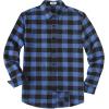 imageCOOFANDY Mens Flannel Shirts Long Sleeve Casual Plaid Shirt for Men Button Up Shirt Jackets with PocketBuffalo Black Blue