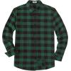 imageCOOFANDY Mens Flannel Shirts Long Sleeve Casual Plaid Shirt for Men Button Up Shirt Jackets with PocketBuffalo Black Green