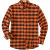 imageCOOFANDY Mens Flannel Shirts Long Sleeve Casual Plaid Shirt for Men Button Up Shirt Jackets with PocketBuffalo Black Orange