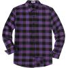imageCOOFANDY Mens Flannel Shirts Long Sleeve Casual Plaid Shirt for Men Button Up Shirt Jackets with PocketBuffalo Black Purple
