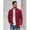 imageCOOFANDY Mens Flannel Shirts Long Sleeve Casual Plaid Shirt for Men Button Up Shirt Jackets with PocketBuffalo Black Red