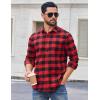 imageCOOFANDY Mens Flannel Shirts Long Sleeve Casual Plaid Shirt for Men Button Up Shirt Jackets with PocketBuffalo Black Red