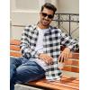 imageCOOFANDY Mens Flannel Shirts Long Sleeve Casual Plaid Shirt for Men Button Up Shirt Jackets with PocketBuffalo Black White