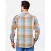 imageCOOFANDY Mens Flannel Shirts Long Sleeve Casual Plaid Shirt for Men Button Up Shirt Jackets with PocketPlaid  Khaki Blue