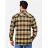 imageCOOFANDY Mens Flannel Shirts Long Sleeve Casual Plaid Shirt for Men Button Up Shirt Jackets with PocketPlaid  Navy Yellow