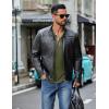 imageCOOFANDY Mens Henley Long Sleeve Shirts Casual Button TShirt Pullover Basic Tees with PocketArmy Green