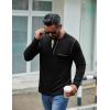 imageCOOFANDY Mens Henley Long Sleeve Shirts Casual Button TShirt Pullover Basic Tees with PocketBlack