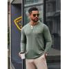 imageCOOFANDY Mens Henley Long Sleeve Shirts Casual Button TShirt Pullover Basic Tees with PocketGreen