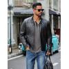 imageCOOFANDY Mens Henley Long Sleeve Shirts Casual Button TShirt Pullover Basic Tees with PocketGrey
