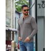 imageCOOFANDY Mens Henley Long Sleeve Shirts Casual Button TShirt Pullover Basic Tees with PocketGrey