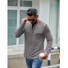 imageCOOFANDY Mens Henley Long Sleeve Shirts Casual Button TShirt Pullover Basic Tees with PocketGrey