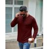 imageCOOFANDY Mens Henley Long Sleeve Shirts Casual Button TShirt Pullover Basic Tees with PocketWine Red