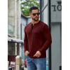 imageCOOFANDY Mens Henley Long Sleeve Shirts Casual Button TShirt Pullover Basic Tees with PocketWine Red