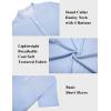 imageCOOFANDY Mens Henley Shirt Short Sleeve Stand Collar Summer Casual Beach Hippie TShirtsStriped Blue  White