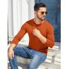 imageCOOFANDY Mens Henley Shirts Cotton Long Sleeve V Neck Button Basic Tees Plain Casual PulloverCaramel