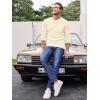 imageCOOFANDY Mens Henley Shirts Long Sleeve Basic Waffle Pique Pullover TShirt with PocketBeige