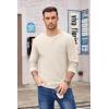 imageCOOFANDY Mens Henley Shirts Long Sleeve Basic Waffle Pique Pullover TShirt with PocketBeige