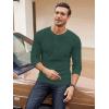 imageCOOFANDY Mens Henley Shirts Long Sleeve Basic Waffle Pique Pullover TShirt with PocketDark Green
