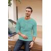 imageCOOFANDY Mens Henley Shirts Long Sleeve Basic Waffle Pique Pullover TShirt with PocketGrey Green