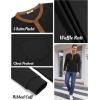 imageCOOFANDY Mens Henley Shirts Long Sleeve Basic Waffle Pique Pullover TShirt with PocketPat Black  Light Brown