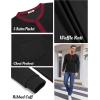 imageCOOFANDY Mens Henley Shirts Long Sleeve Basic Waffle Pique Pullover TShirt with PocketPat Black  Wine Red