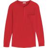 imageCOOFANDY Mens Henley Shirts Long Sleeve Basic Waffle Pique Pullover TShirt with PocketRed