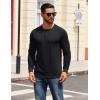 imageCOOFANDY Mens Henley Shirts Long Sleeve Button TShirtBlack