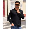 imageCOOFANDY Mens Henley Shirts Long Sleeve Button TShirtBlack