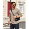 imageCOOFANDY Mens Henley Shirts Long Sleeve Button TShirtKhaki