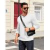 imageCOOFANDY Mens Henley Shirts Long Sleeve Button TShirtWhite