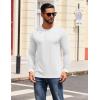 imageCOOFANDY Mens Henley Shirts Long Sleeve Button TShirtWhite