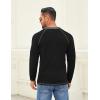 imageCOOFANDY Mens Henley Shirts Long Sleeve Casual Button V Neck TShirt Lightweight Fashion Pullover ShirtsBlack