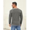 imageCOOFANDY Mens Henley Shirts Long Sleeve Casual Button V Neck TShirt Lightweight Fashion Pullover ShirtsDark Heather Grey