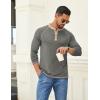 imageCOOFANDY Mens Henley Shirts Long Sleeve Casual Button V Neck TShirt Lightweight Fashion Pullover ShirtsDark Heather Grey